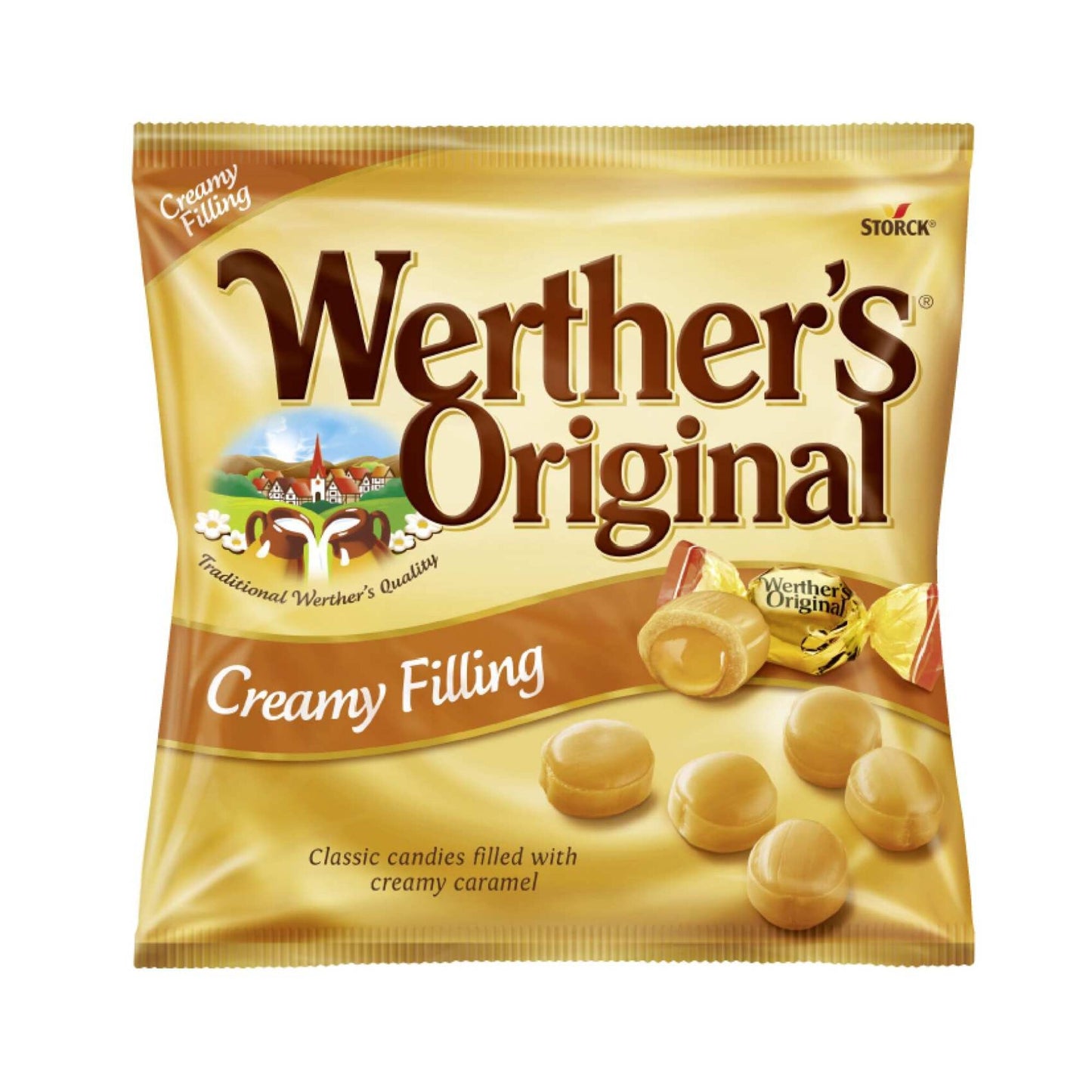 Storck Toffifee Hazelnut in Caramel with Creamy Nougat and Chocolate Toffee 125g
