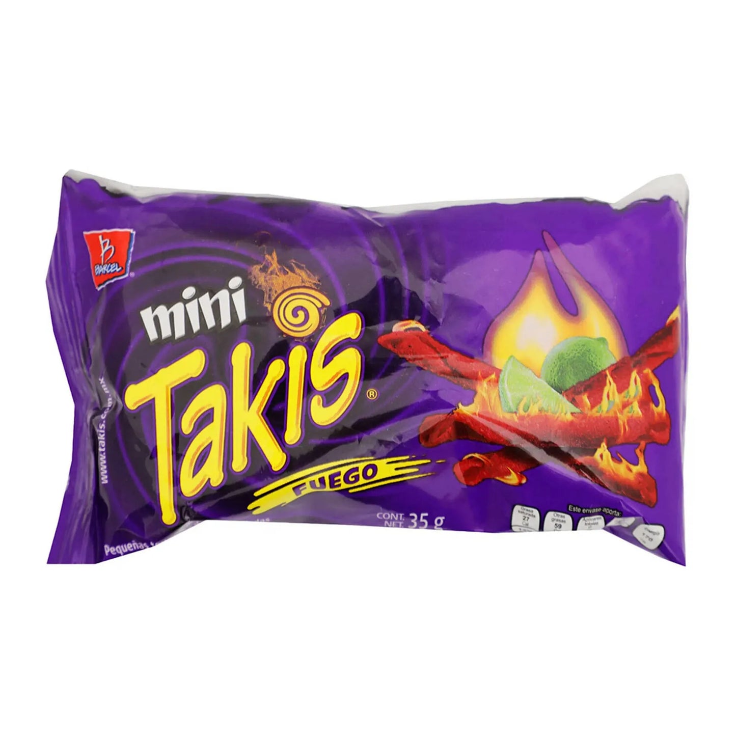 Takis Fuego Mini Extreme Hot Chili Pepper & Lime Tortilla Chips 35 gr
