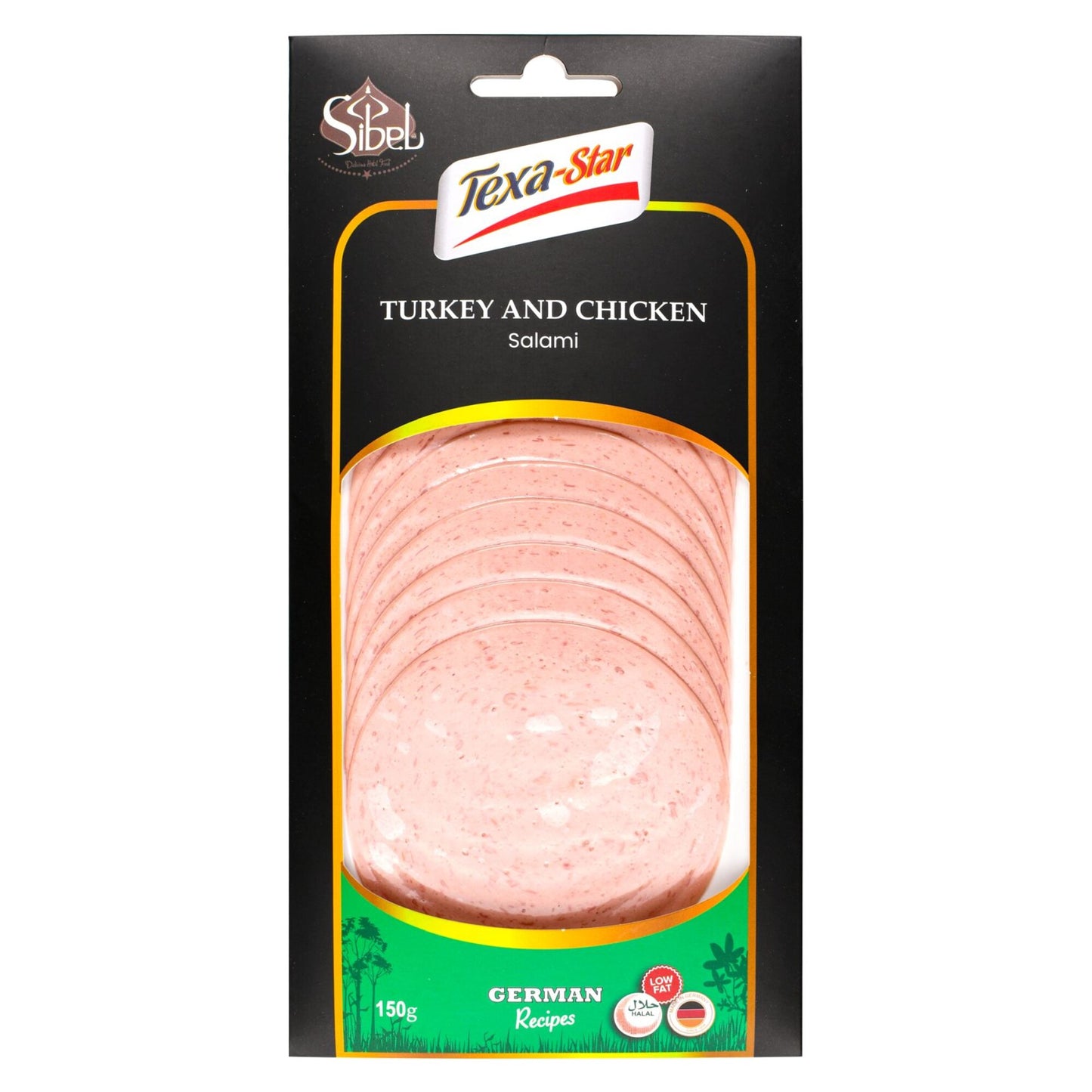 Texa-Star Low Fat Smoked Turkey Salami with Chicken 150 gr