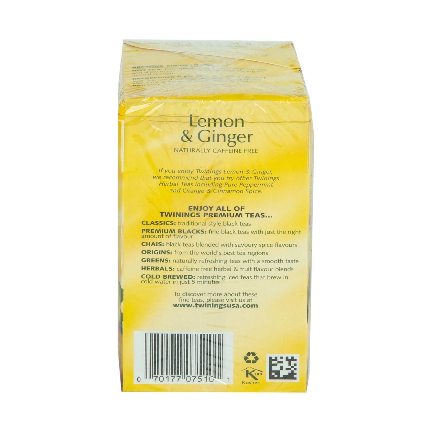 Twinings Lemon & Ginger Tea Bags 20 per pack