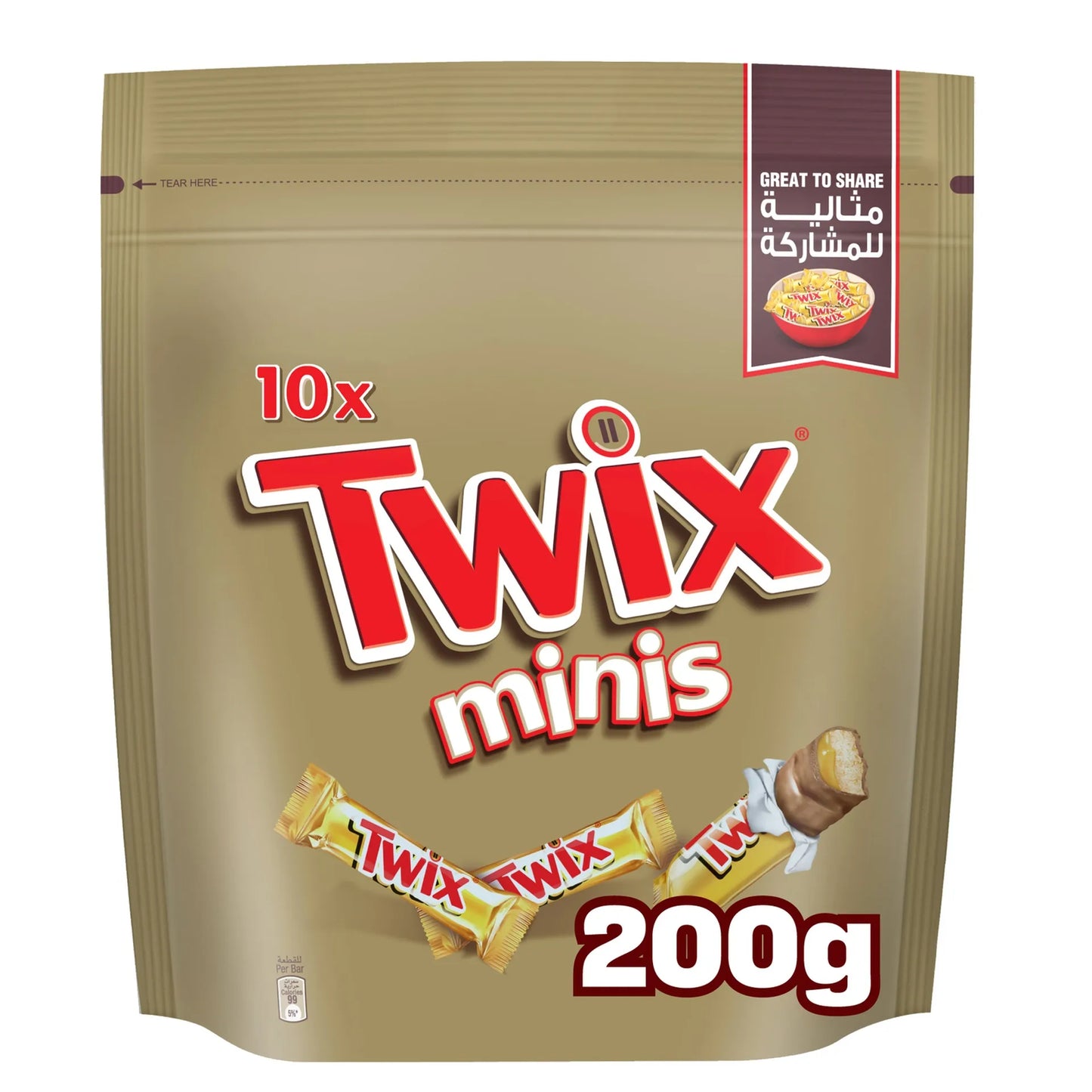 Twix Minis Chocolate Bars (10 Pieces) 200 gr