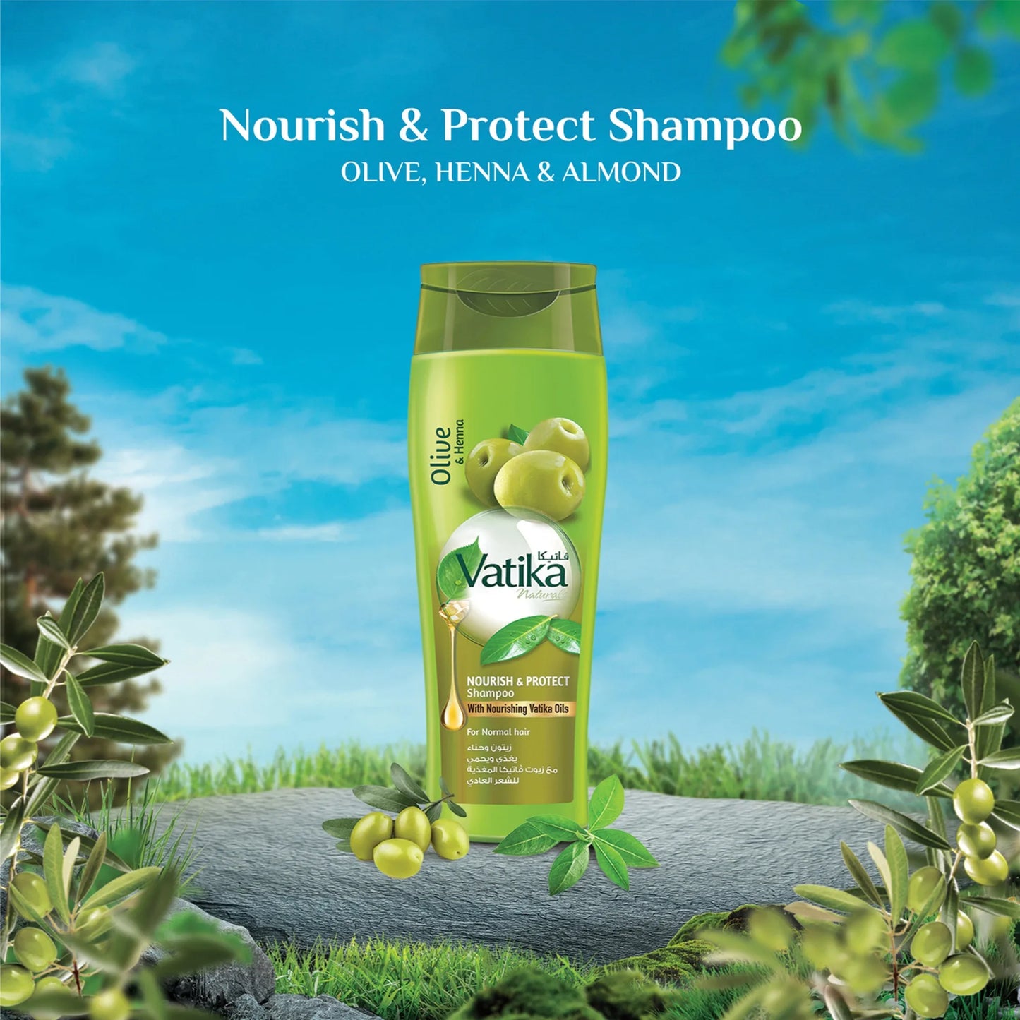 Vatika Naturals Nourish & Protect Shampoo with Olive 400 ml