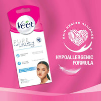 Veet Pure Hypoallergenic Facial Wax Strips 20 per pack
