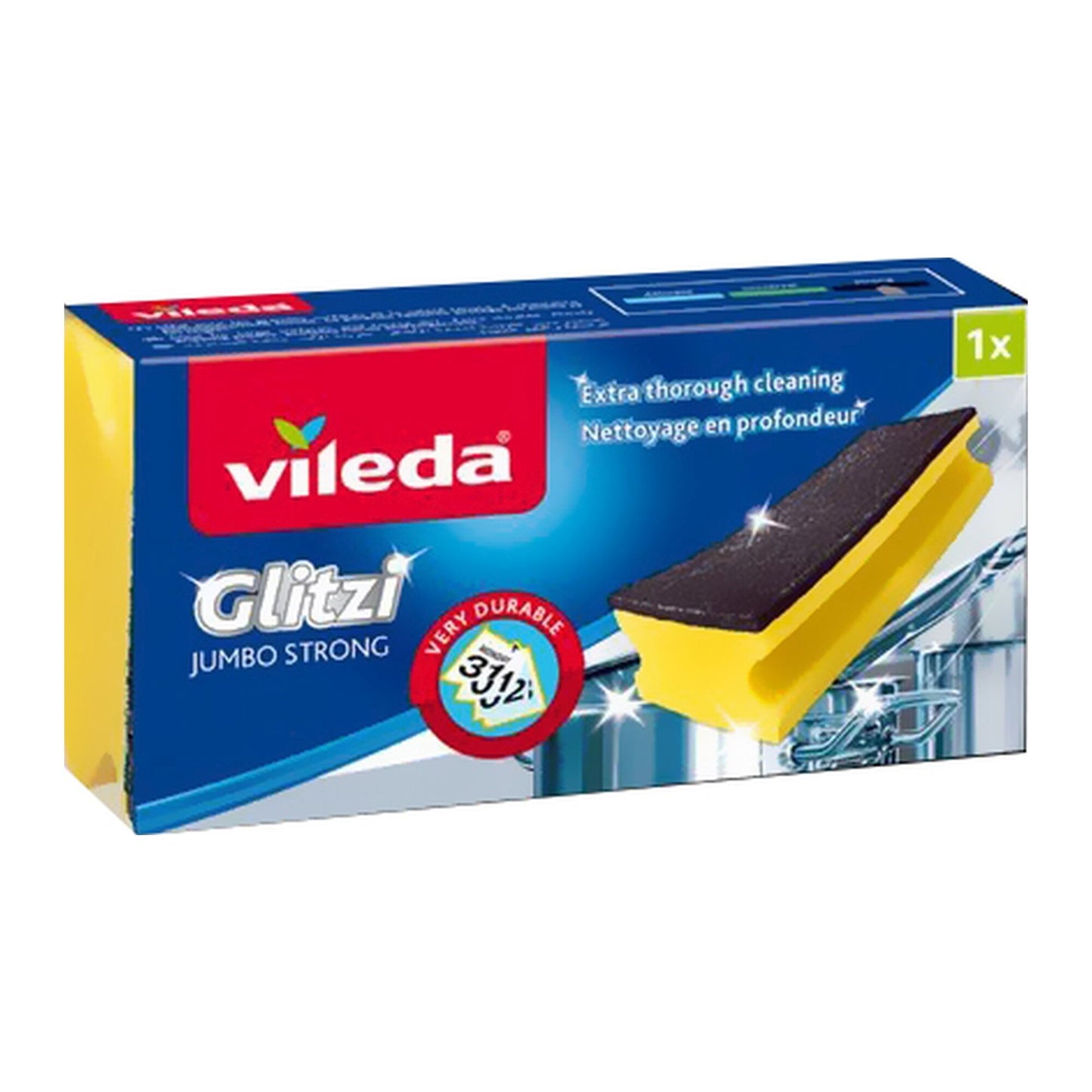 Vileda Glitzi Jumbo Strong Sponge Yellow