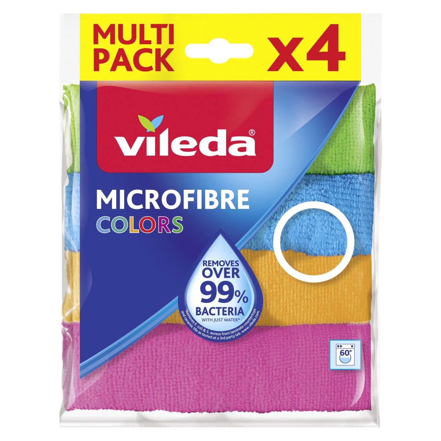 Vileda Microfiber Cleaning Cloth Multicolour 4 PCS