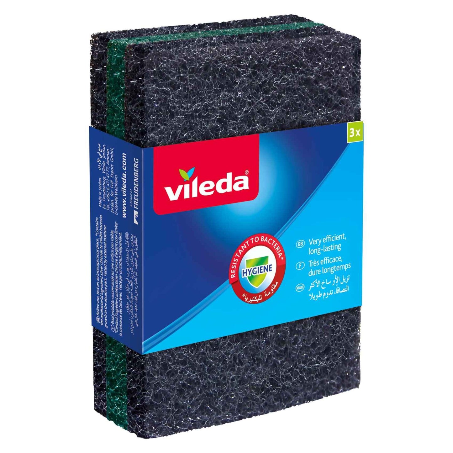 Vileda Pan Scourer Pad Green 3 PCS