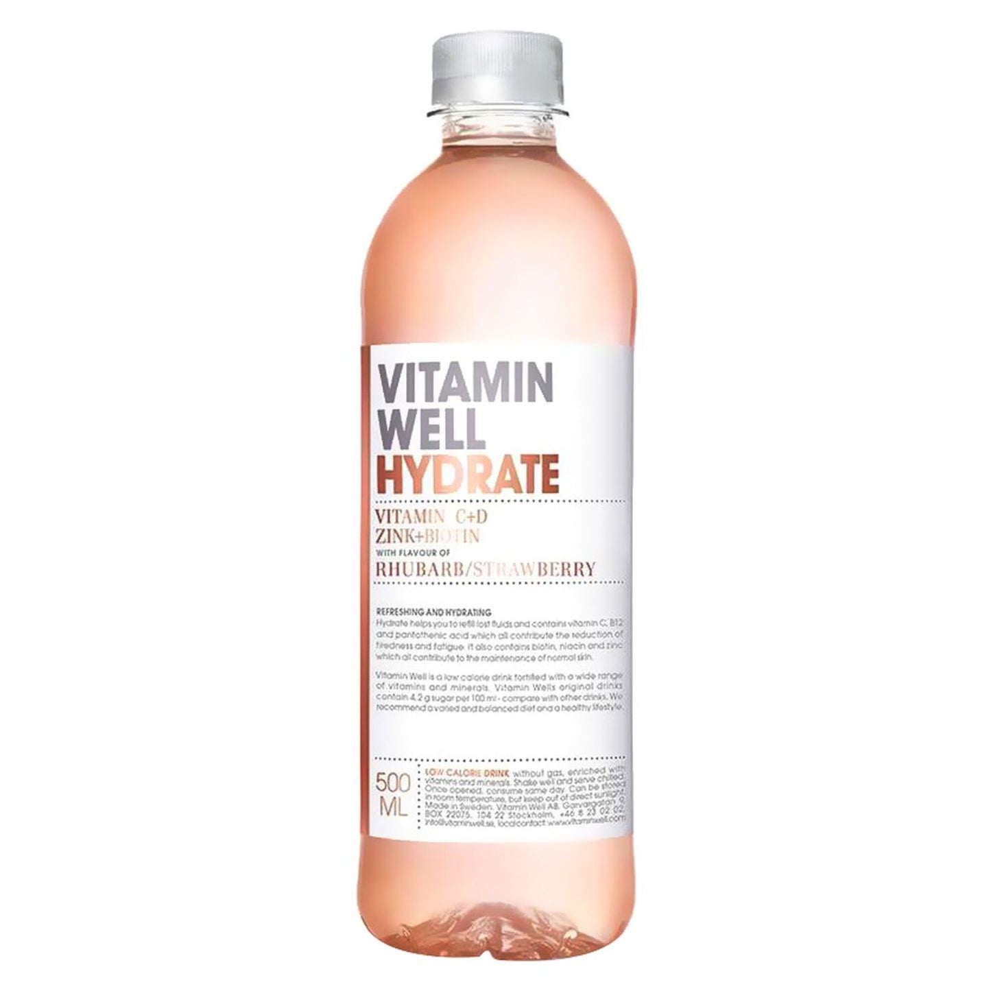 Vitamin Well Hydrating Drink Rhubarb & Strawberry 500 ml