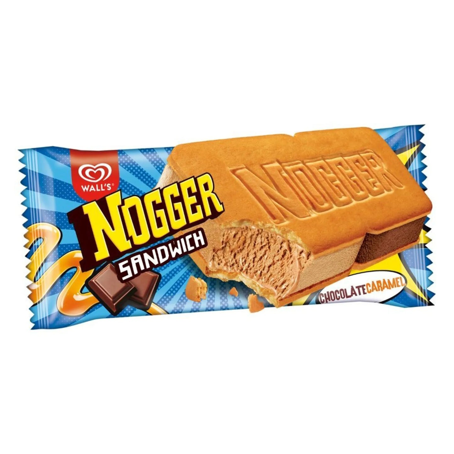Walls Nogger Chocolate Caramel Sandwich Ice Cream 145 ml