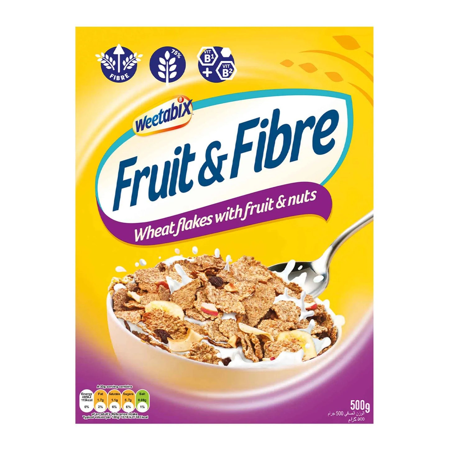 Weetabix Wholegrain Fruit & Fiber Wheat Flake Cereal 500 gr