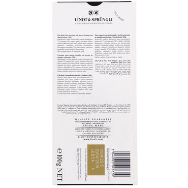 Lindt Excellence Orange Intense Dark Chocolate 100g