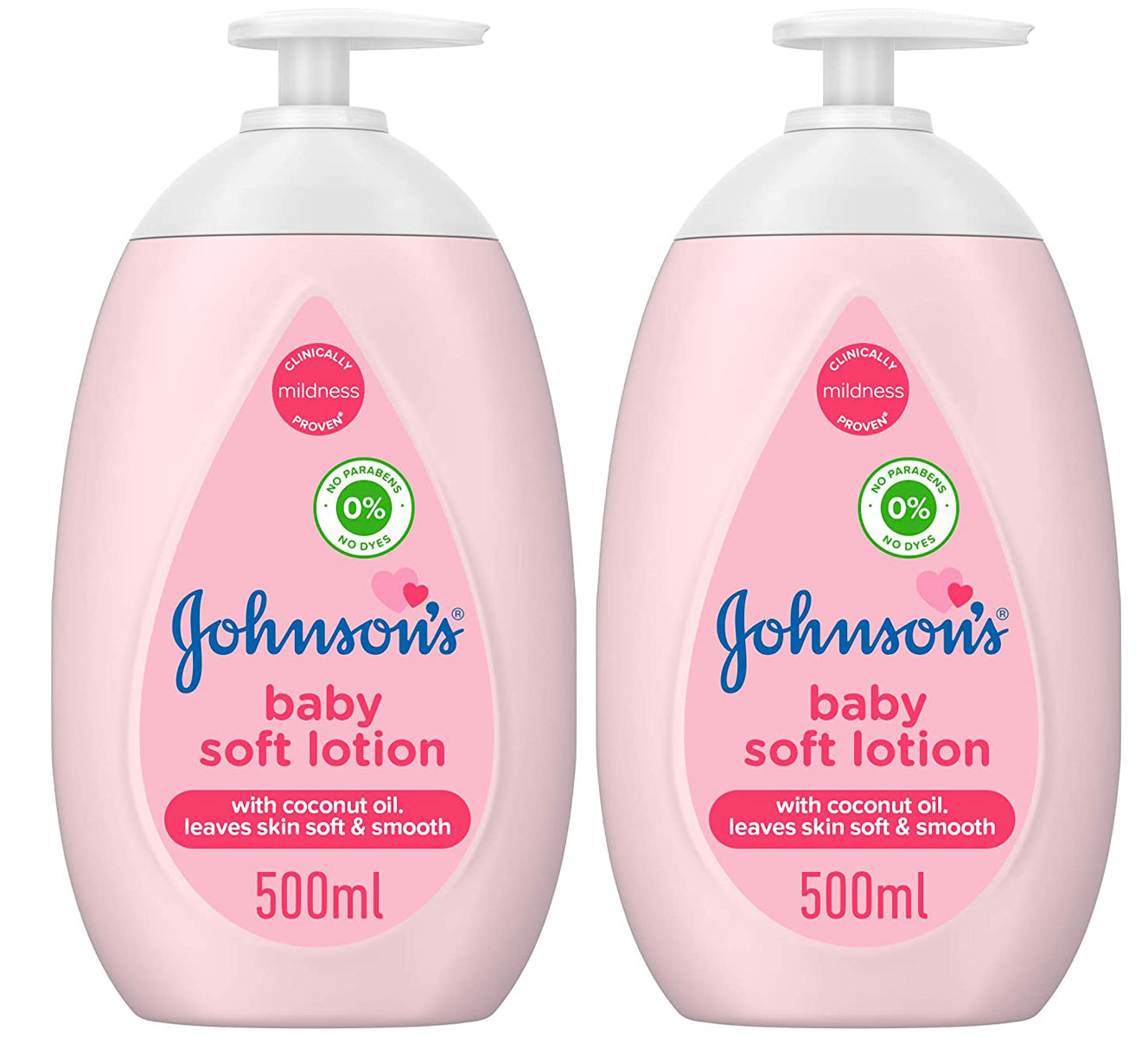 Johnsons Baby Soft Lotion 500ml Twin Pack @ 20% off