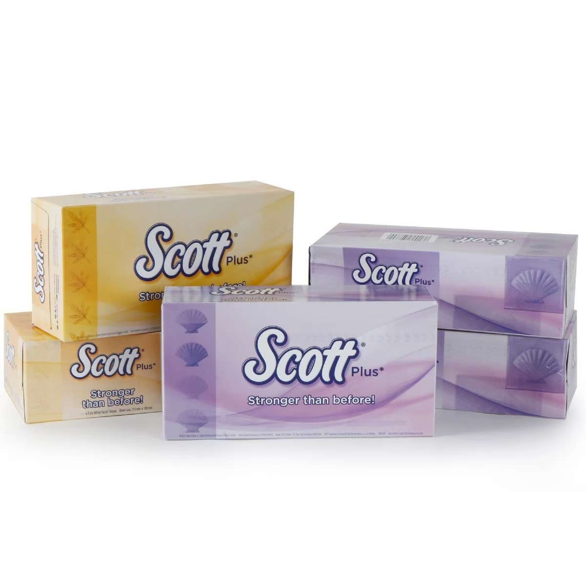 Scott Plus Facial Tissue 2ply 4+1 Free x 160 Sheets