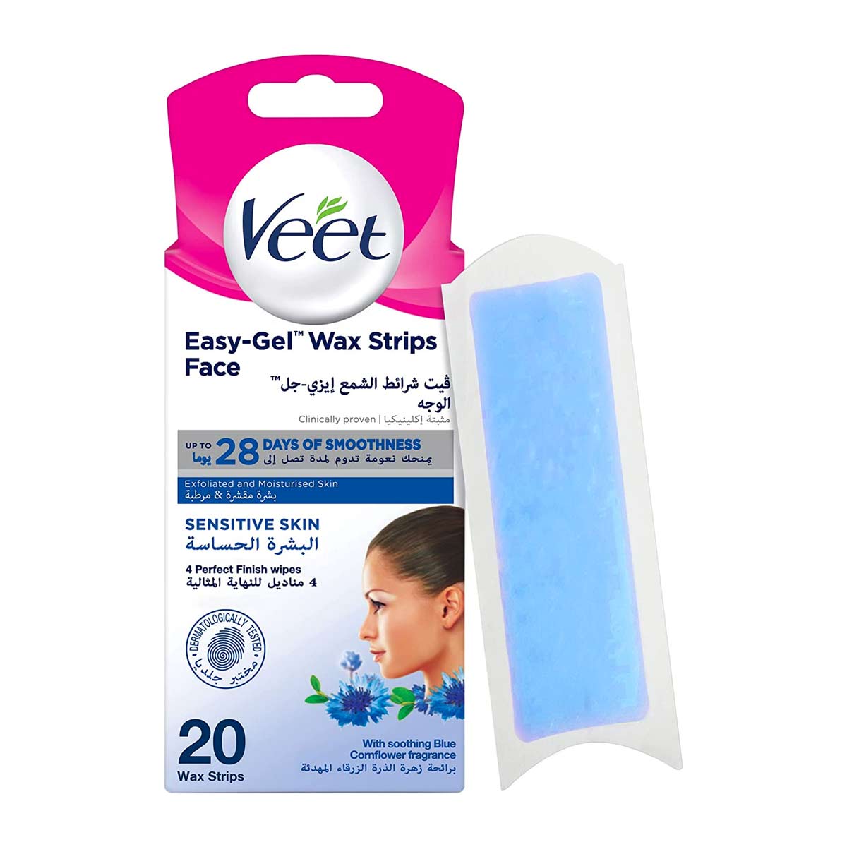 Veet Sensitive Skin Wax Strips 20 Counts