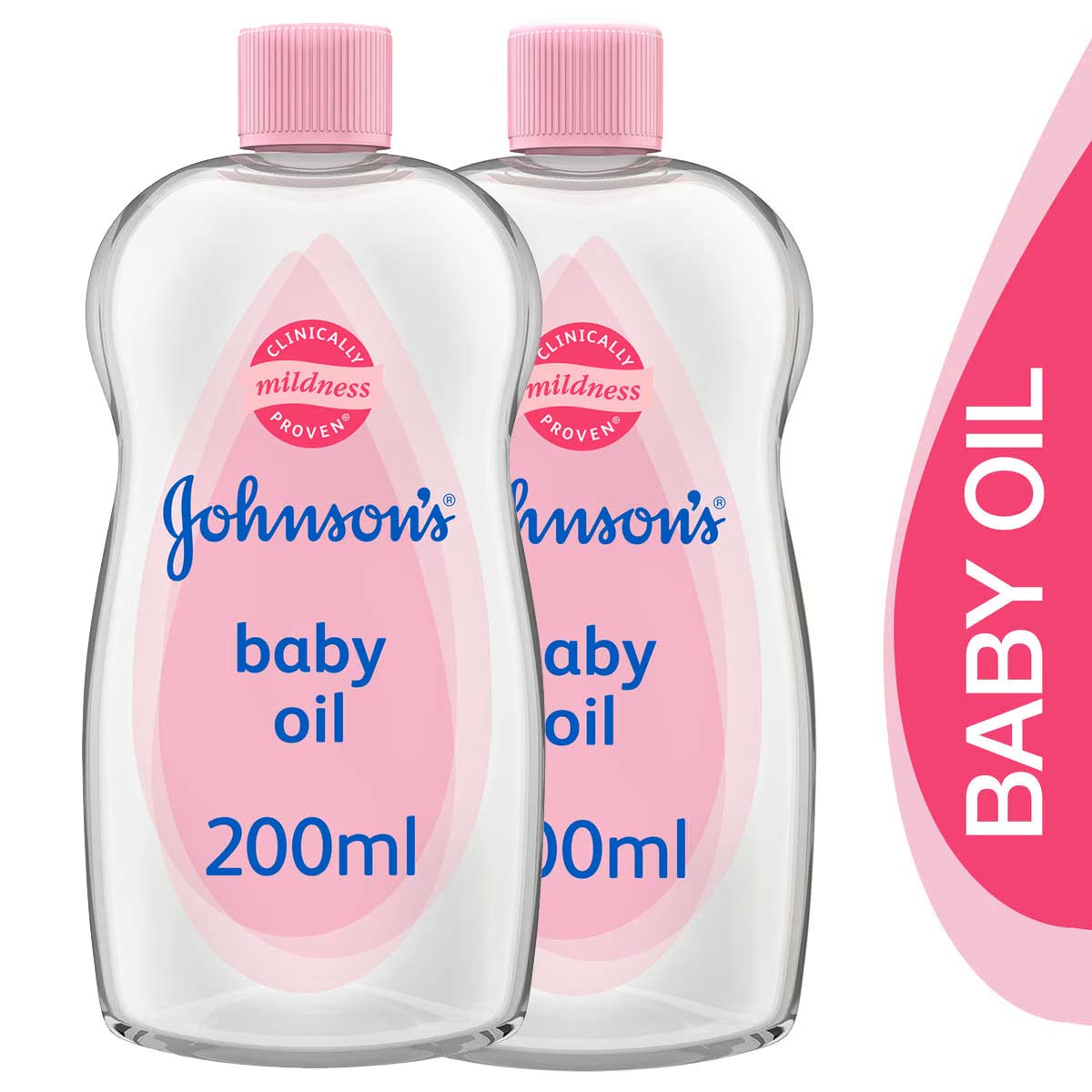 Johnsons Baby Oil 200ml Twin Pack 20% off