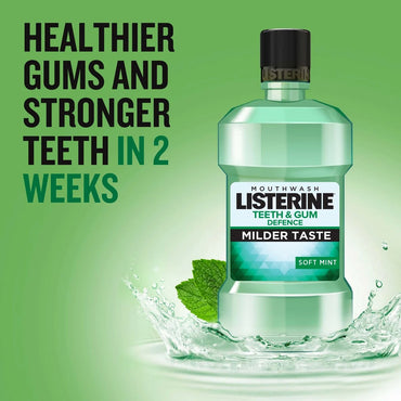 Listerine Teeth & Gum Defence Mouth Wash Zero 500mlTwin Pack 20% off