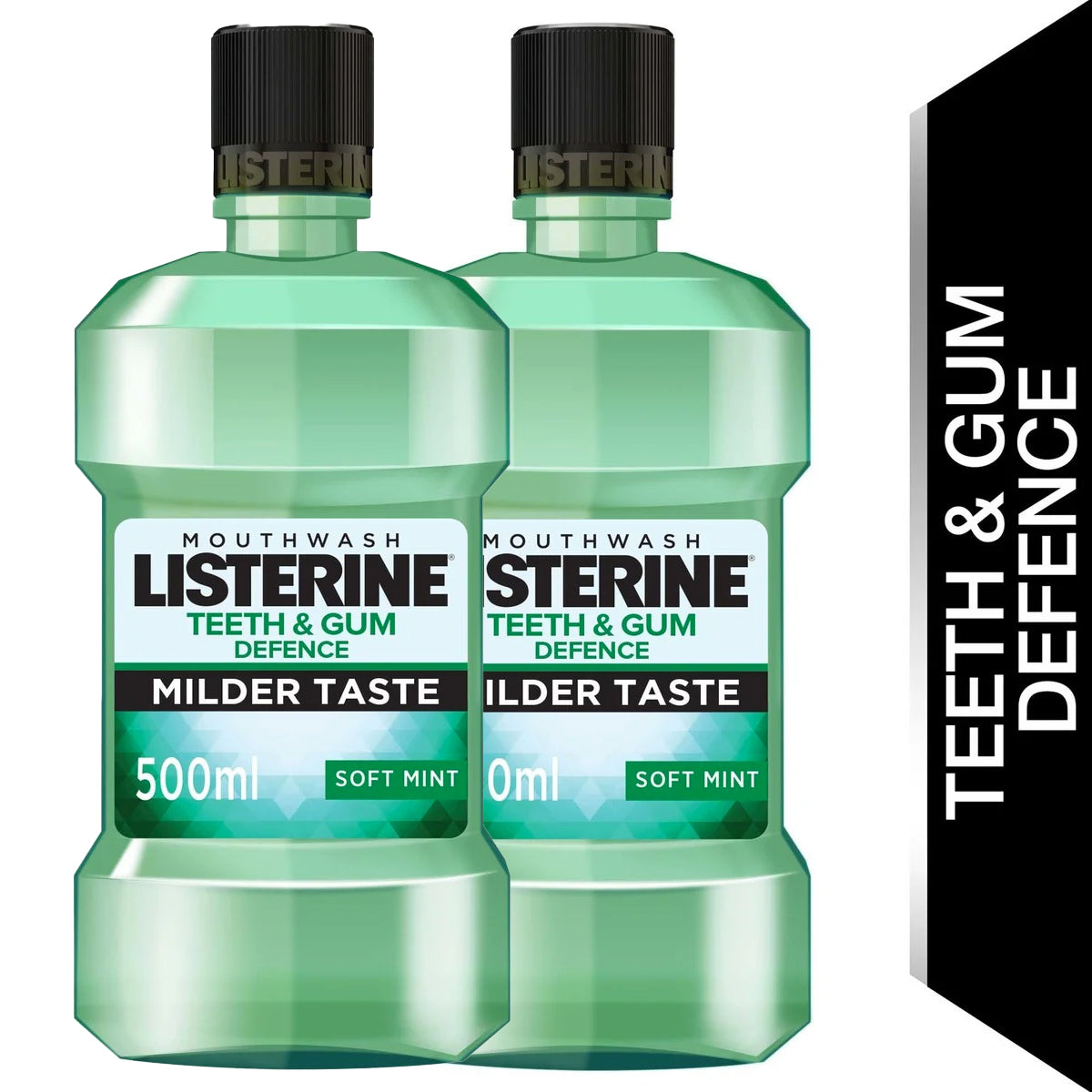 Listerine Teeth & Gum Defence Mouth Wash Zero 500mlTwin Pack 20% off