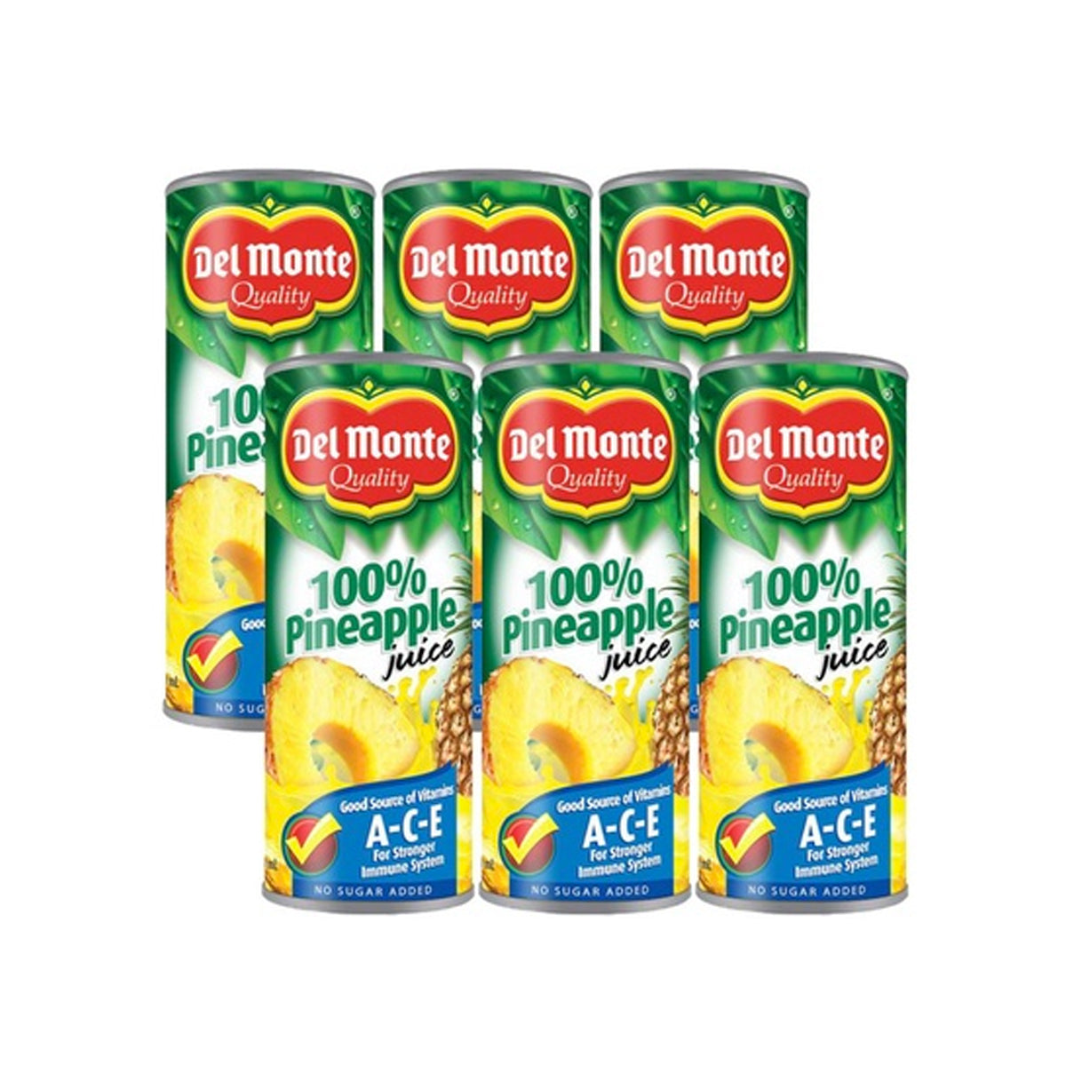Del Monte 100% Pineapple Juice No Sugar 6 x 240ml