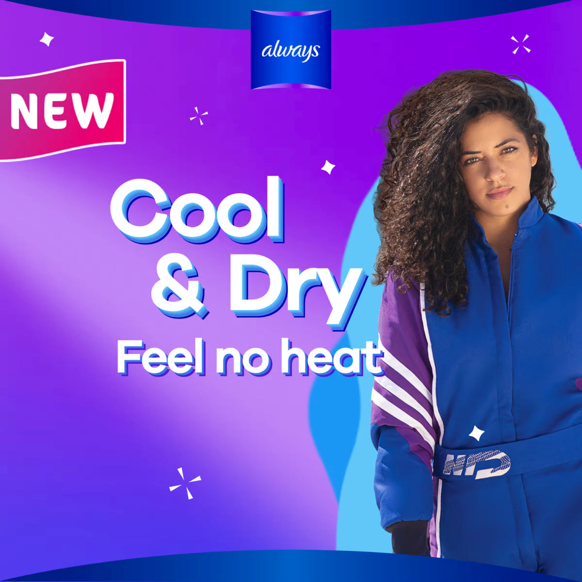 Always Cool & Dry No Heat Feel Maxi Thick Large Sanitary Pads with Wings 60s