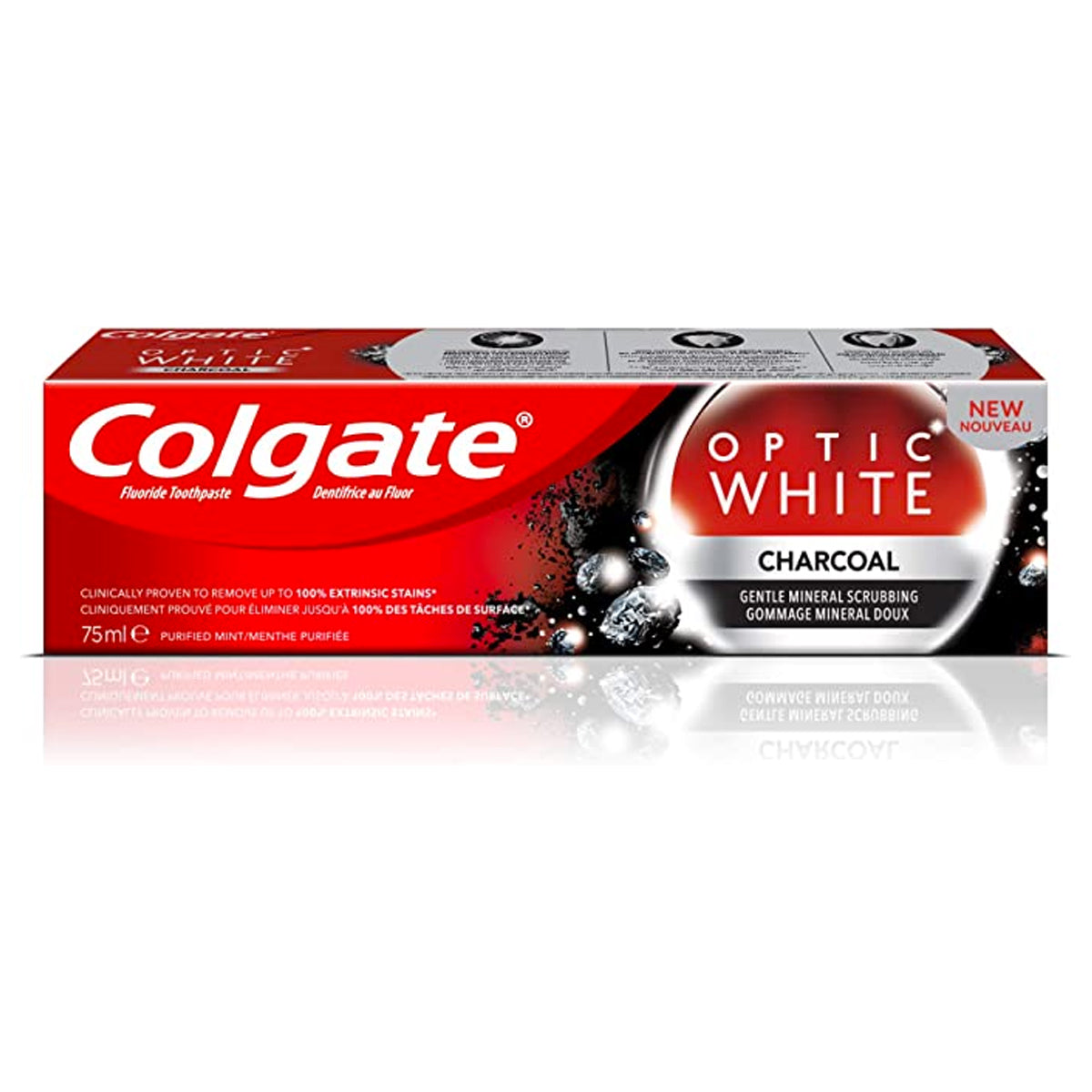 Colgate Toothpaste Optic White Charcoal 75ml