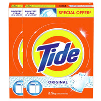 Tide Laundry Detergent Powder With Original Scent- 2.5Kg x 2 @ 15% off