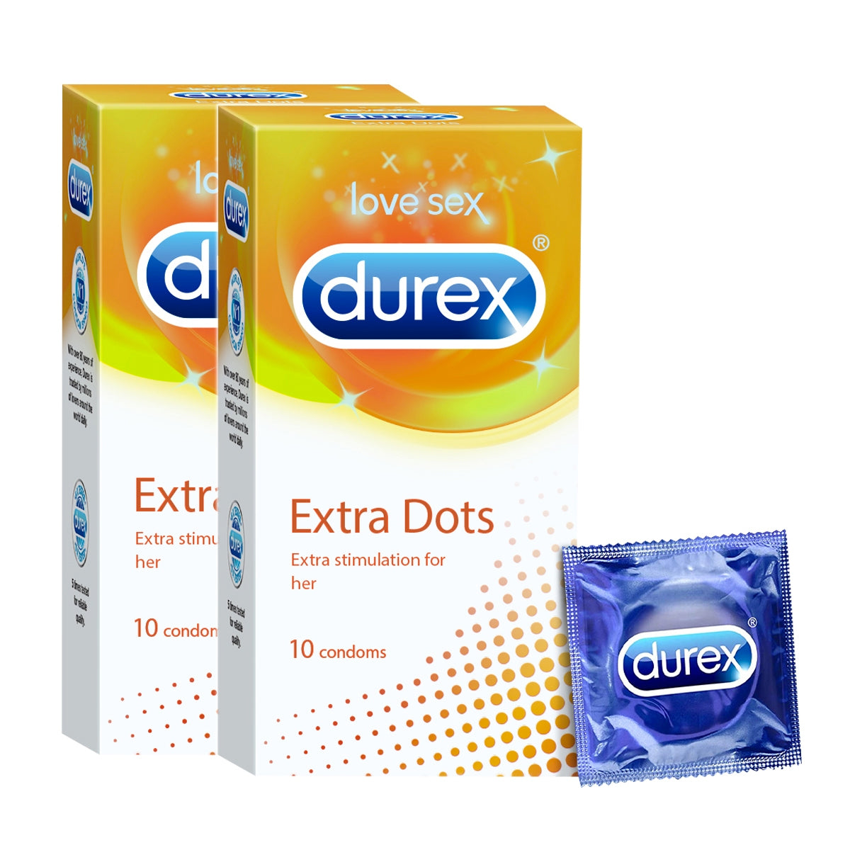 Durex Extra Dots 10s x 2 @ 50% off Origin India