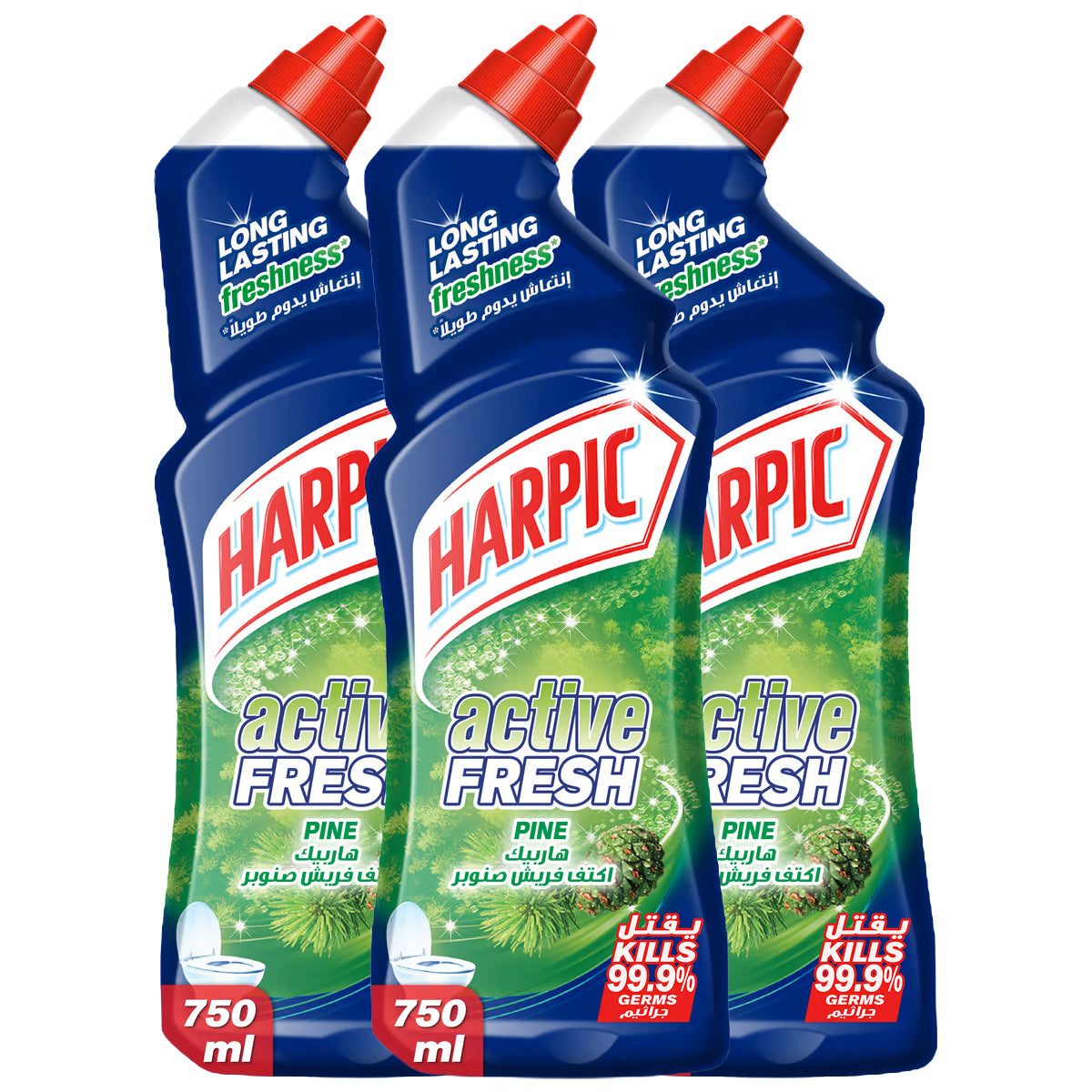 Harpic Liquid Mountain Pine 750ML x 3
