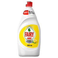 Fairy Plus Dishwashing Liquid Soap with Alternative Power to Bleach 600ml Lemon