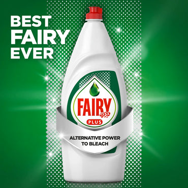 Fairy Plus Dishwashing Liquid Soap with Alternative Power to Bleach 600ml Original