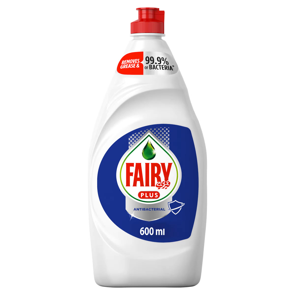 Fairy Plus Dishwashing Liquid Soap with Alternative Power to Bleach 600ml Antibac