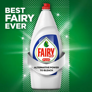 Fairy Plus Dishwashing Liquid Soap with Alternative Power to Bleach 600ml Antibac
