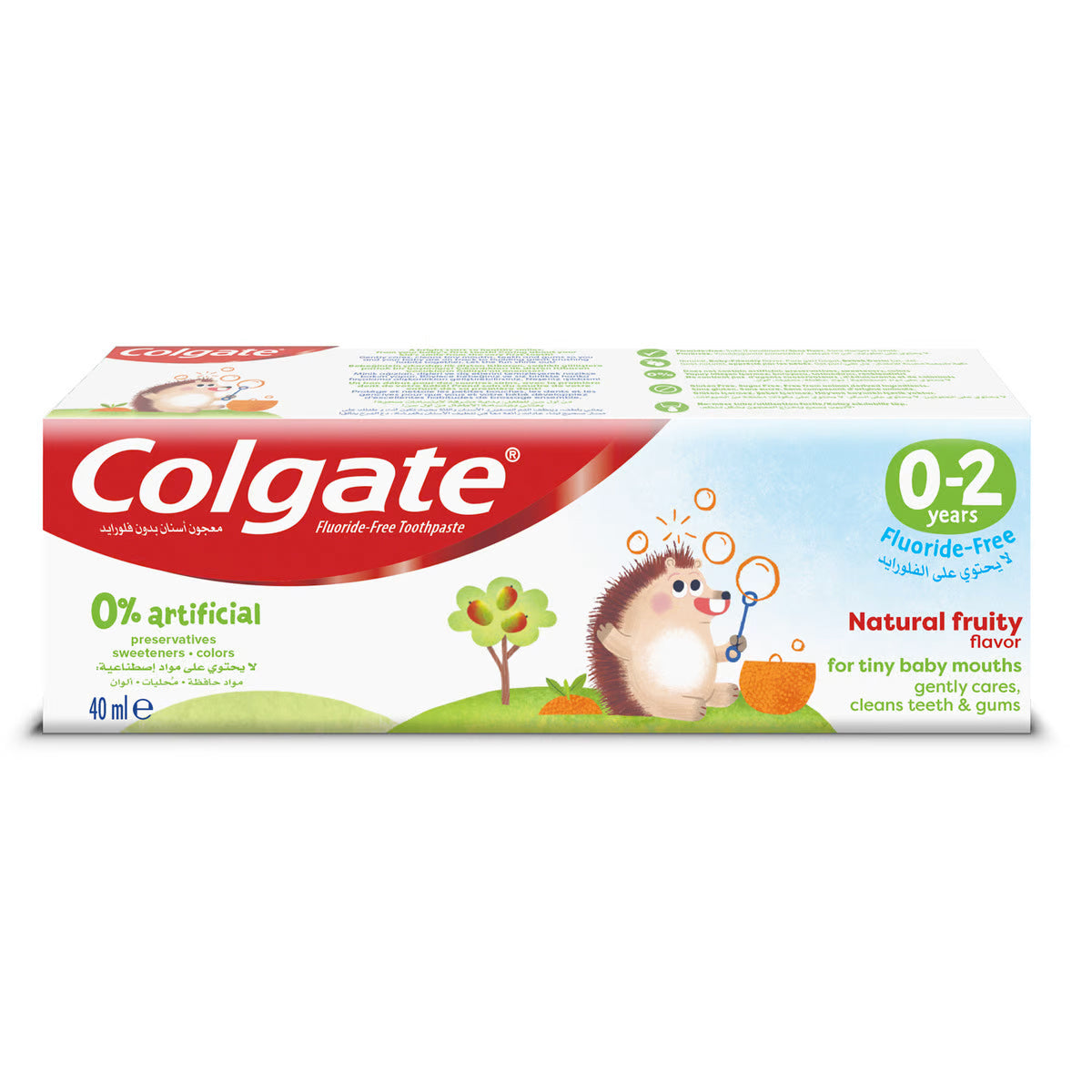 Colgate Toothpaste for Kids 0-2 years Natural Fruity Flavour with 0% Artificial preservatives, sweetners & colors 40ml