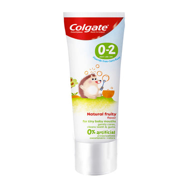 Colgate Toothpaste for Kids 0-2 years Natural Fruity Flavour with 0% Artificial preservatives, sweetners & colors 40ml