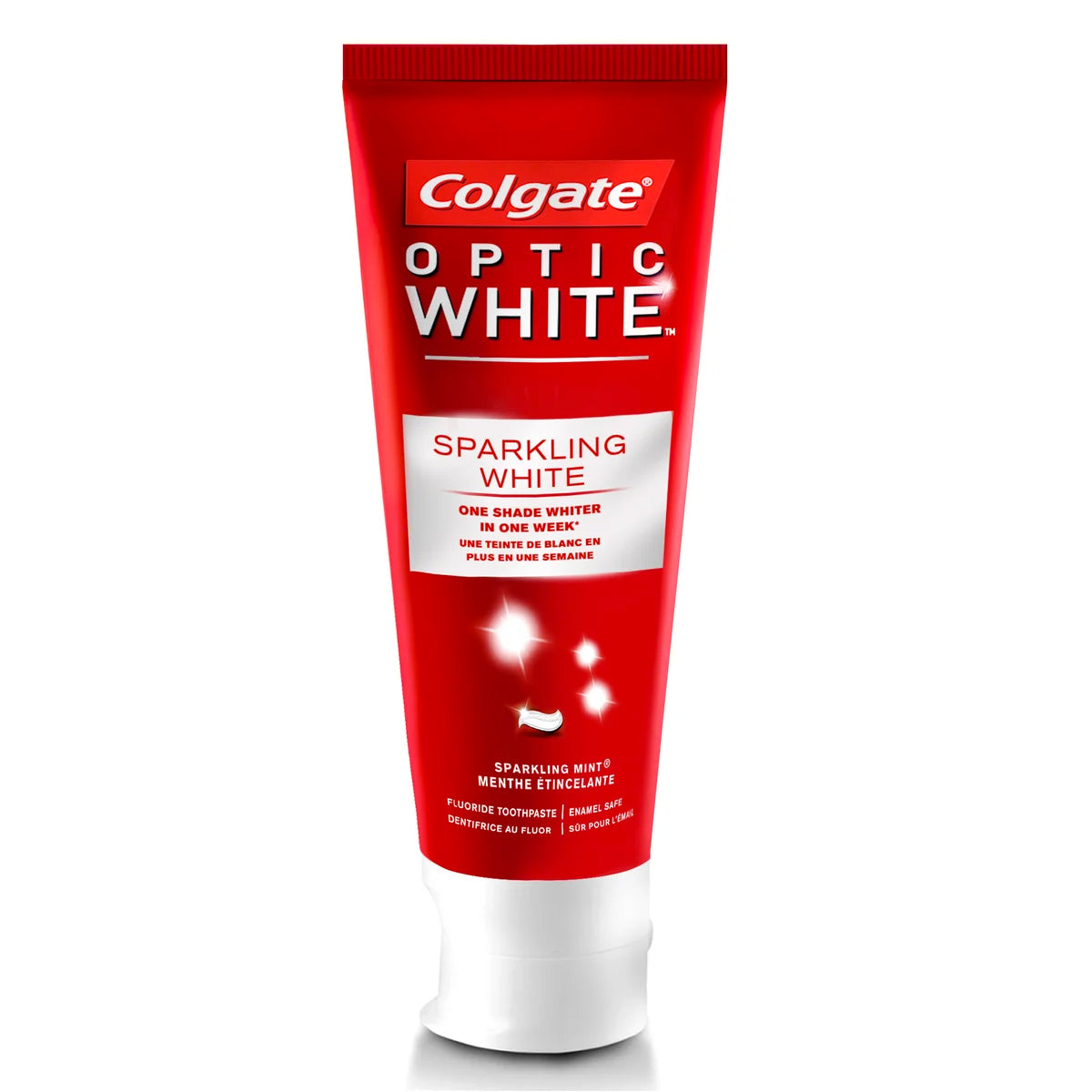 Colgate Fluoride Toothpaste Optic White for Lasting Whitening with Fresh Mint 75ml