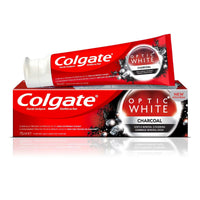 Colgate Fluoride Toothpaste Optic White with Gentle Mineral Scrubbing Charcoal with Pure Mint 75ml