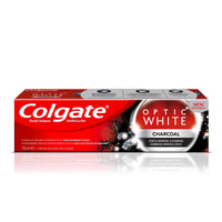 Colgate Fluoride Toothpaste Optic White with Gentle Mineral Scrubbing Charcoal with Pure Mint 75ml