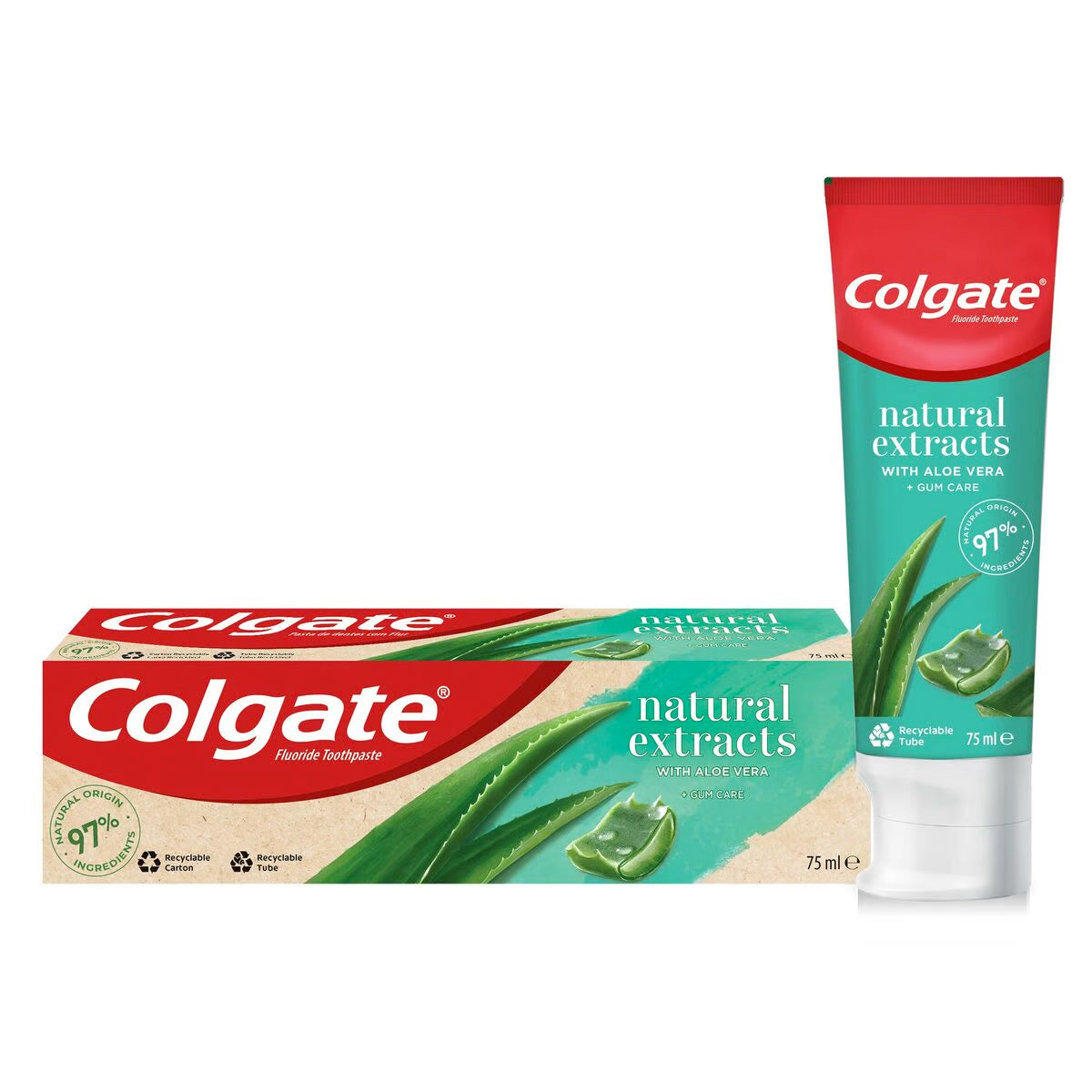 Colgate Fluoride Toothpaste Natural Extracts with Aloe Vera + Gum Care 75ml (100gm)
