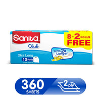 Sanita Club Toilet Tissue Plain 2ply 10 Rolls