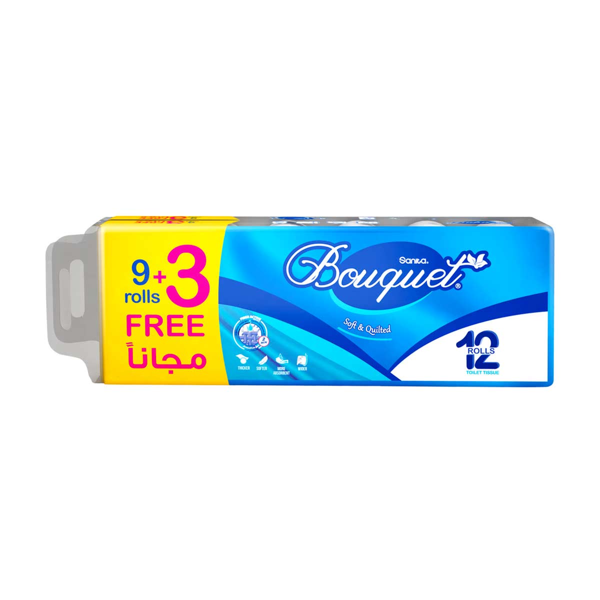 Sanita Bouquet Toilet Tissue Embossed 2ply 12 Rolls