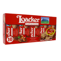 Loacker Classic Crispy Waffers Hazelnut Chocolate 10 x 45gm