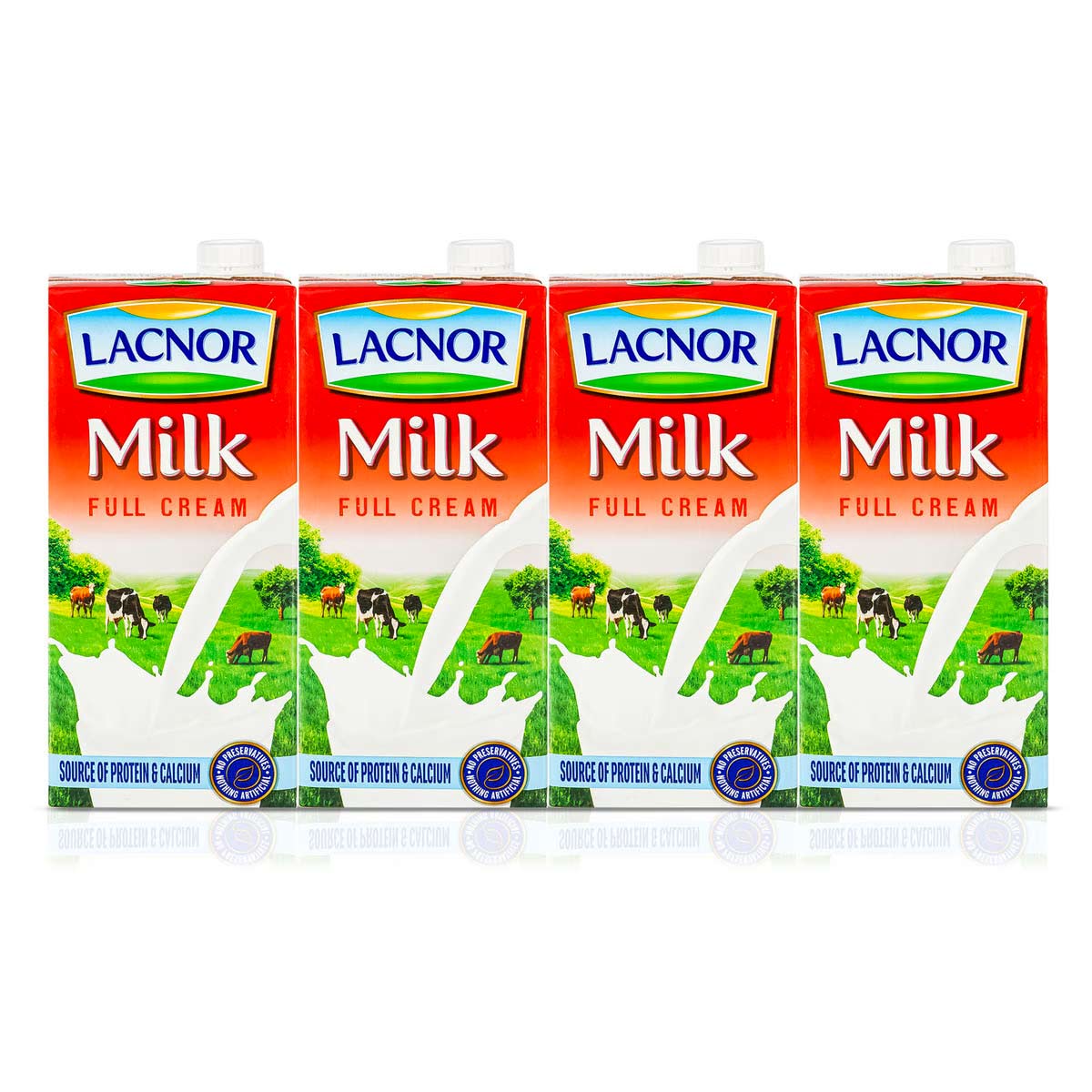 Lacnor Full Cream Milk Value Pack 4 x 1Litre