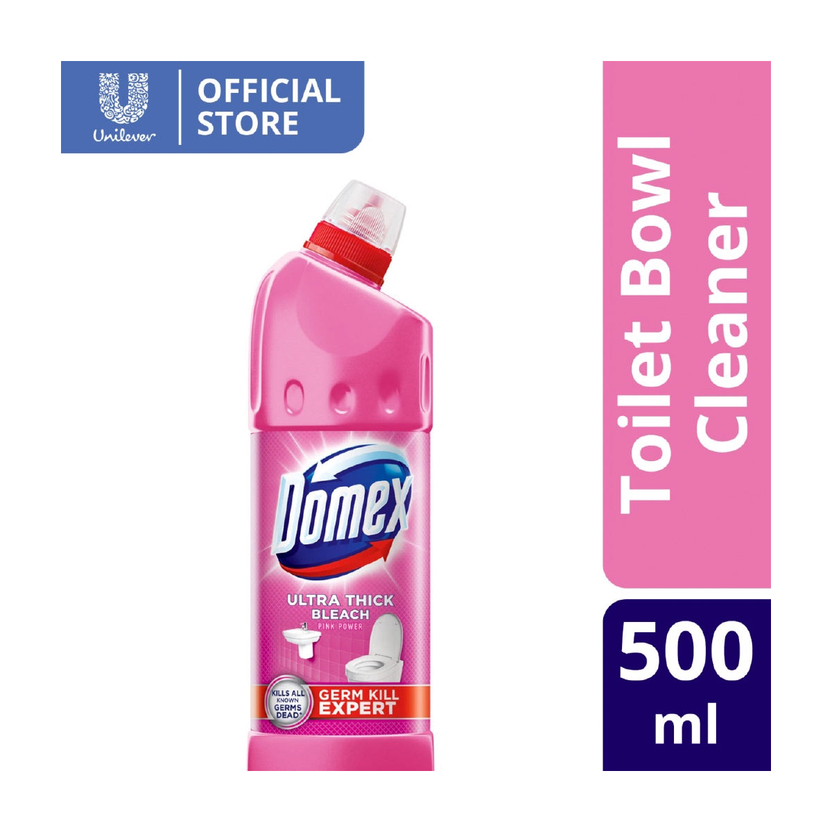 Domex Ultra Thick Toilet Cleaning Liquid 500ml Pink