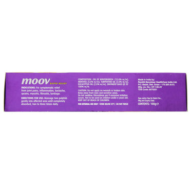 Moov Oitment Rub for Fast Relief from muscle aches & Pains 100gm