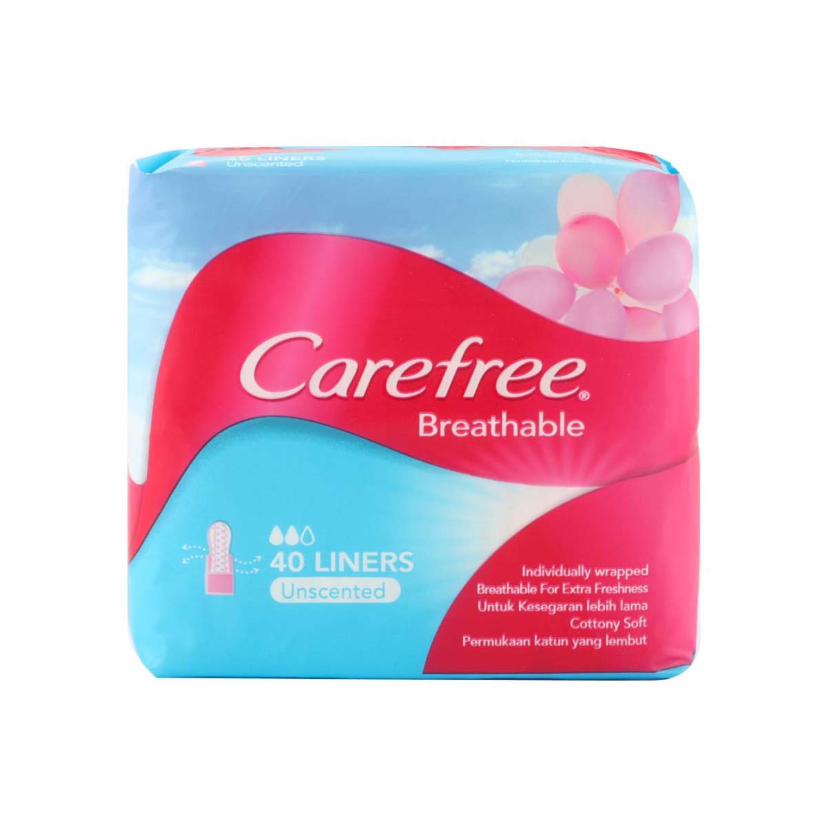 Carefree Breathable Unscented 40 Liners