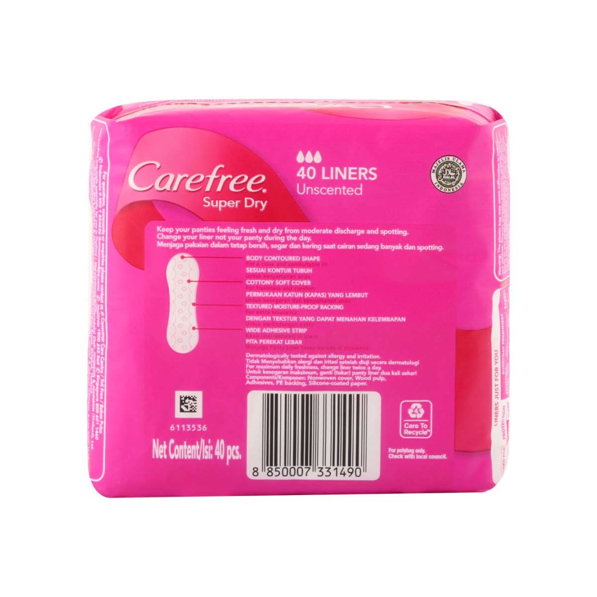 Carefree Super Dry Unscented 40 Liners