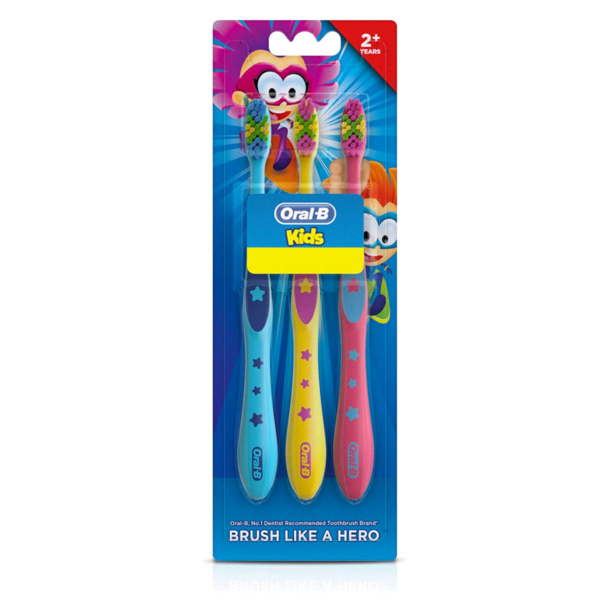 Oral B Kids Toothbrush, Extra Soft 2Yrs+ (Pack of 3)