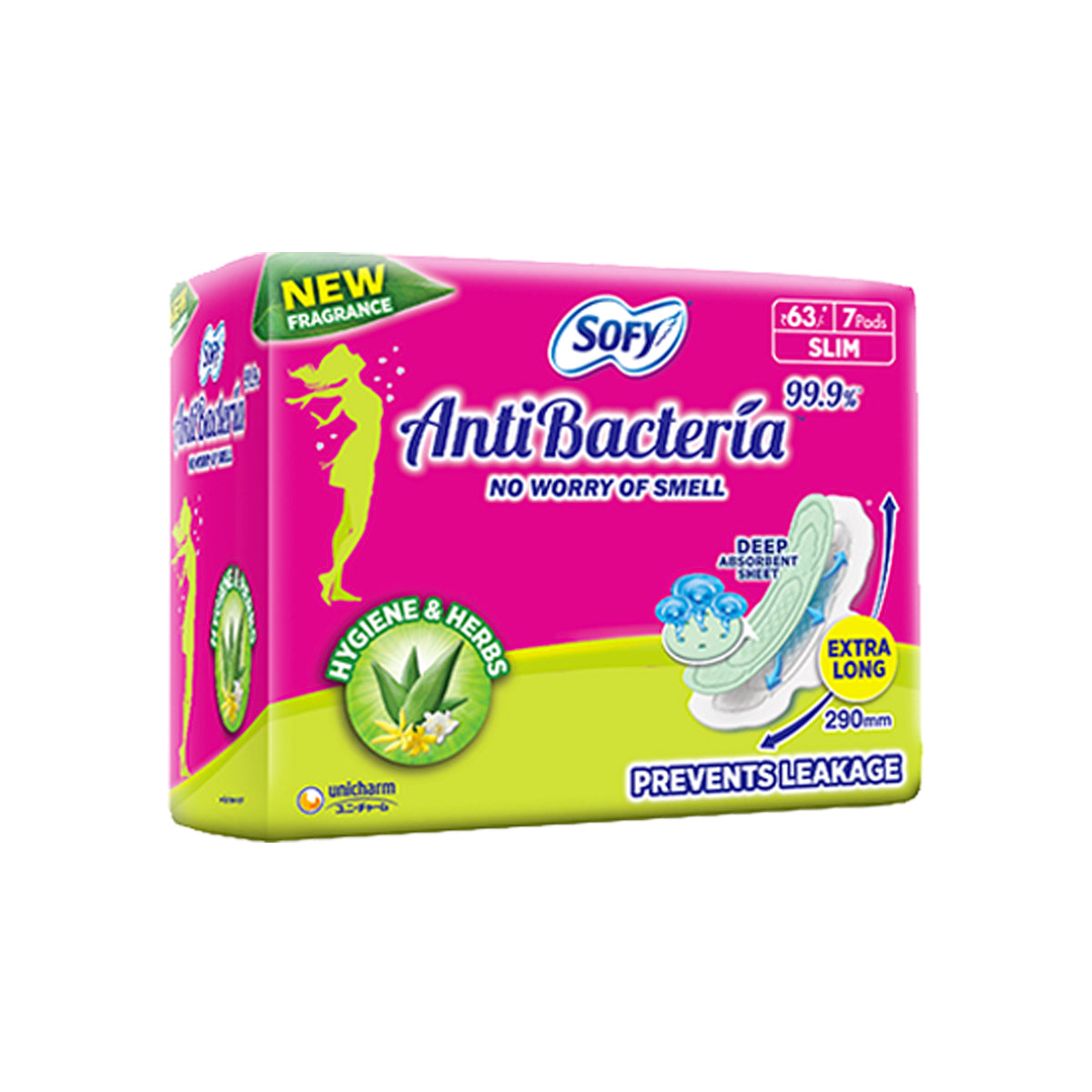Sofy Antibacteria Extra Long Sanitary Pads 7 Count