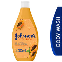 Johnson Vita-Rich Smoothing Body Wash with Papaya Extract 400 ml