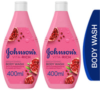 Johnsons VitaRich Body Wash Pomegranate 400ml Twin 20% off
