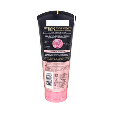 Cream Silk Triple Keratin Rescue Conditoner for Ultimate Straight 170ml