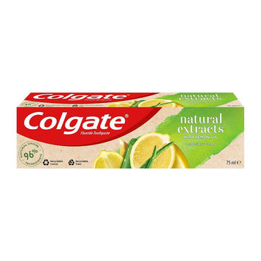 Colgate Fluoride Toothpaste Natural Extracts with Lemon Oil + Refreshing Clean 75ml (100gm)